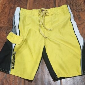 Quiksilver Yellow and Black Board Shorts